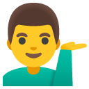 mężczyzna z wystawioną dłonią — emotka w stylu Google (Android), Noto Emoji