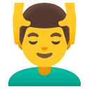 mężczyzna podczas masażu — emotka w stylu Google (Android), Noto Emoji