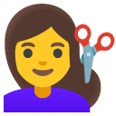 kobieta podczas strzyżenia — emotka w stylu Google (Android), Noto Emoji
