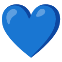 niebieskie serce — emotka w stylu Google (Android), Noto Emoji