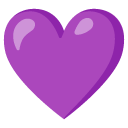 purpurowe serce — emotka w stylu Google (Android), Noto Emoji