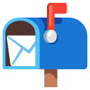 otwarta skrzynka pocztowa z podniesioną flagą — emotka w stylu Google (Android), Noto Emoji