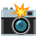 aparat fotograficzny z lampą błyskową — emotka w stylu Google (Android), Noto Emoji