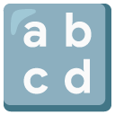 małe litery (alfabet łaciński) — emotka w stylu Google (Android), Noto Emoji