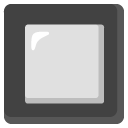 czarny kwadratowy przycisk — emotka w stylu Google (Android), Noto Emoji