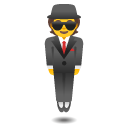 lewitujący mężczyzna w garniturze — emotka w stylu Google (Android), Noto Emoji
