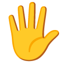 uniesiona otwarta dłoń — emotka w stylu Google (Android), Noto Emoji
