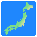 mapa Japonii — emotka w stylu Google (Android), Noto Emoji