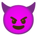 uśmiechnięta twarz z rogami — emotka w stylu Google (Android), Noto Emoji