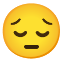 zamyślona twarz — emotka w stylu Google (Android), Noto Emoji