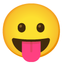 twarz wystawiająca język — emotka w stylu Google (Android), Noto Emoji