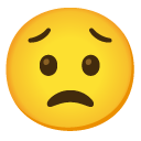 zmartwiona twarz — emotka w stylu Google (Android), Noto Emoji