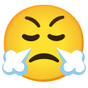 prychająca twarz — emotka w stylu Google (Android), Noto Emoji