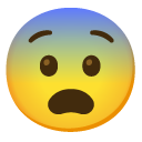 przestraszona twarz — emotka w stylu Google (Android), Noto Emoji