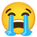 głośno płacząca twarz — emotka w stylu Google (Android), Noto Emoji