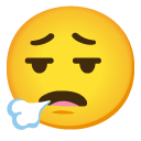 twarz wypuszczająca powietrze — emotka w stylu Google (Android), Noto Emoji