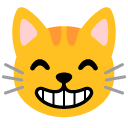 uśmiechnięty kot o wesołych oczach — emotka w stylu Google (Android), Noto Emoji