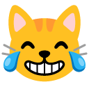 kot ze łzami radości — emotka w stylu Google (Android), Noto Emoji