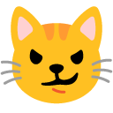 kot z drwiącym uśmiechem — emotka w stylu Google (Android), Noto Emoji