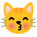kot przesyłający całusa — emotka w stylu Google (Android), Noto Emoji