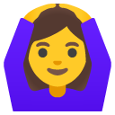 kobieta pokazująca gest OK — emotka w stylu Google (Android), Noto Emoji