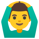mężczyzna pokazujący gest OK — emotka w stylu Google (Android), Noto Emoji