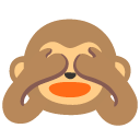 małpa zasłaniająca oczy — emotka w stylu Google (Android), Noto Emoji