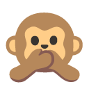 małpa zasłaniająca pyszczek — emotka w stylu Google (Android), Noto Emoji