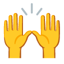 wzniesione ręce — emotka w stylu Google (Android), Noto Emoji