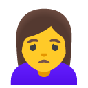 zachmurzona kobieta — emotka w stylu Google (Android), Noto Emoji