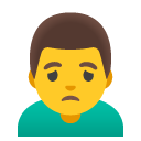 zachmurzony mężczyzna — emotka w stylu Google (Android), Noto Emoji