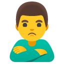 nadąsany mężczyzna — emotka w stylu Google (Android), Noto Emoji
