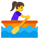 kobieta wiosłująca w łodzi — emotka w stylu Google (Android), Noto Emoji