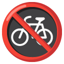 zakaz wjazdu rowerów — emotka w stylu Google (Android), Noto Emoji