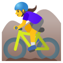 kobieta na rowerze górskim — emotka w stylu Google (Android), Noto Emoji