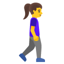 idąca kobieta: zwrócony w prawo — emotka w stylu Google (Android), Noto Emoji