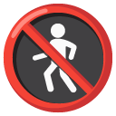 zakaz ruchu pieszych — emotka w stylu Google (Android), Noto Emoji