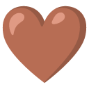 brązowe serce — emotka w stylu Google (Android), Noto Emoji