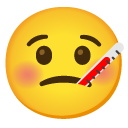 twarz z termometrem — emotka w stylu Google (Android), Noto Emoji