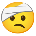 twarz z bandażem — emotka w stylu Google (Android), Noto Emoji