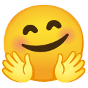 twarz z gestem przytulania — emotka w stylu Google (Android), Noto Emoji