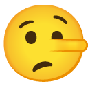twarz kłamcy — emotka w stylu Google (Android), Noto Emoji