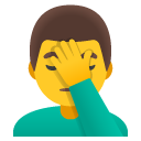 mężczyzna trzymający się za czoło — emotka w stylu Google (Android), Noto Emoji