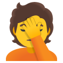 osoba trzymająca się za czoło — emotka w stylu Google (Android), Noto Emoji