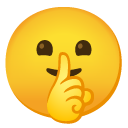 uciszająca twarz — emotka w stylu Google (Android), Noto Emoji