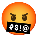 twarz z symbolami na ustach — emotka w stylu Google (Android), Noto Emoji