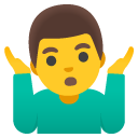 mężczyzna wzruszający ramionami — emotka w stylu Google (Android), Noto Emoji