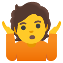 osoba wzruszająca ramionami — emotka w stylu Google (Android), Noto Emoji