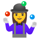 żonglująca kobieta — emotka w stylu Google (Android), Noto Emoji
