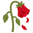 zwiędły kwiat — emotka w stylu Google (Android), Noto Emoji